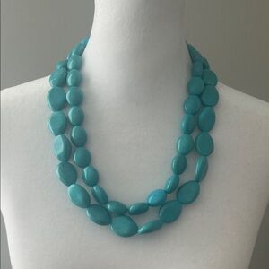Double-strand Turquoise Beaded Necklace